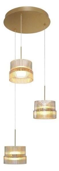 LED Lustr na lanku LUXE LED/34W/230V mosaz