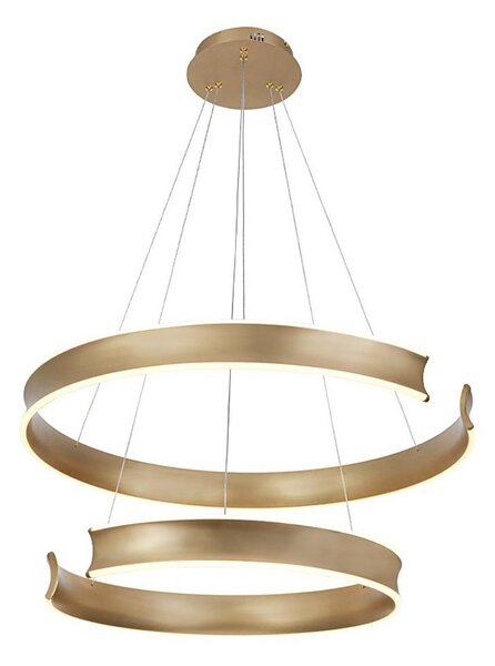LED Lustr na lanku MARLEN LED/84W/230V zlatá