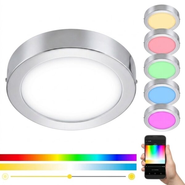 Eglo 33667-LED RGBW Stmívatelné koupelnové svítidlo FUEVA-C 21W/230V pr. 30cm