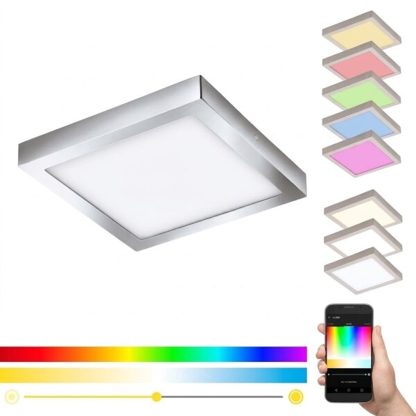 Eglo 98561 - LED RGBW Stmívatelné stropní svítidlo FUEVA-C LED/21W/230V BT IP44