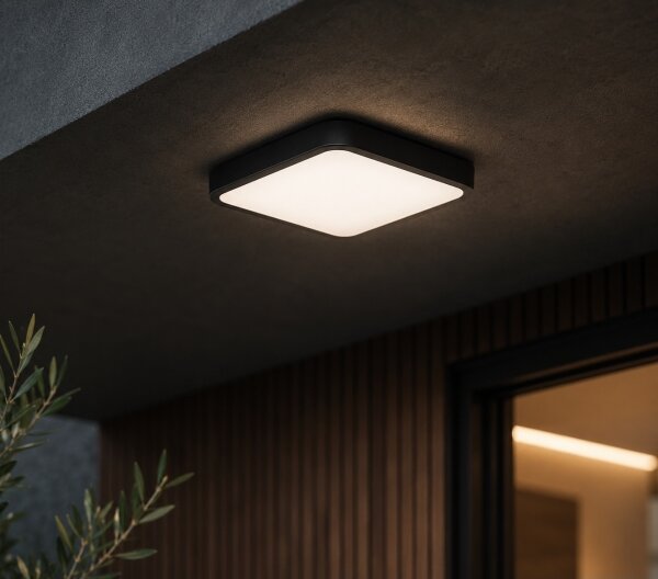 BRILAGI - LED Koupelnové stropní svítidlo ZENNA LED/12W/230V 24x24 cm IP44 černá
