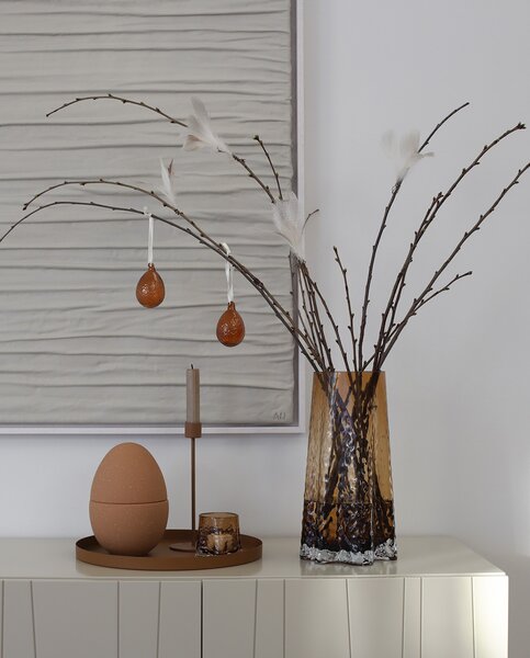 COOEE Design Skleněná velikonoční vajíčka Gry Cognac - 2 ks CED441
