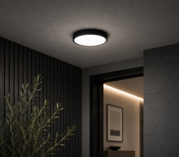 BRILAGI -LED Koupelnové stropní svítidlo ZENNA LED/12W/230V pr. 25 cm IP44 černá