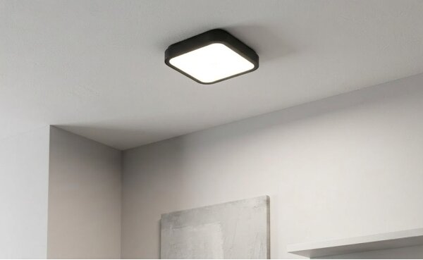 BRILAGI - LED Koupel. strop. sv. se senz. ZENNA LED/12W/230V 24x24 cm IP44 černá