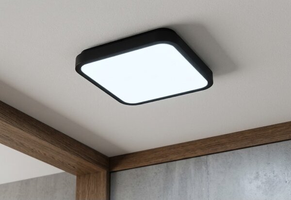 BRILAGI - LED Koupelnové strop. sv. ZENNA LED/24W/230V 34,5x34,5 cm IP44 černá