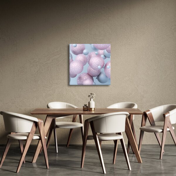 Abstraktní obraz - Pastelové koule (30x30 cm)
