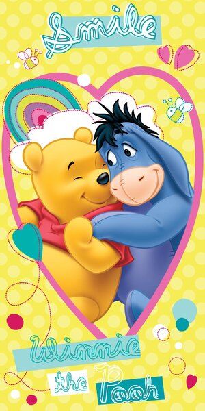 Jerry Fabrics Bavlněná froté osuška 70x140 cm - Medvídek Pú "Smile"