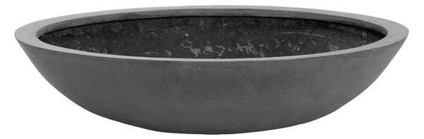 Pottery Pots Venkovní květináč kulatý Jumbo Bowl S, Grey (barva šedá), kolekce Natural, kompozit Fiberstone, průměr 70 cm x v 17 cm, objem cca 46 l