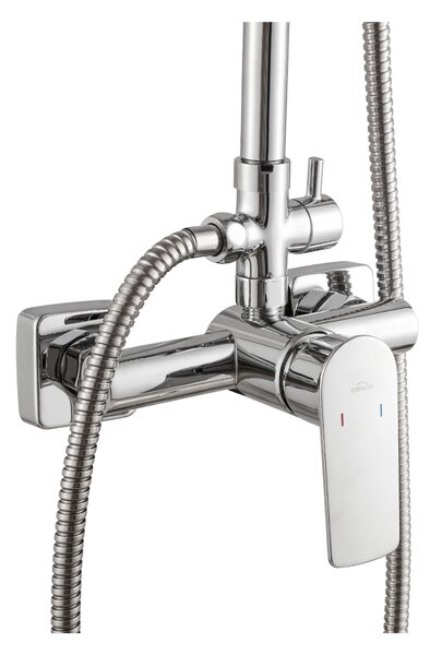Invena Invena, DESZCZOWNIA Z BATERIE NATRYSKOWĄ STELONA, CHROM, INV-AU-34-B01-Q
