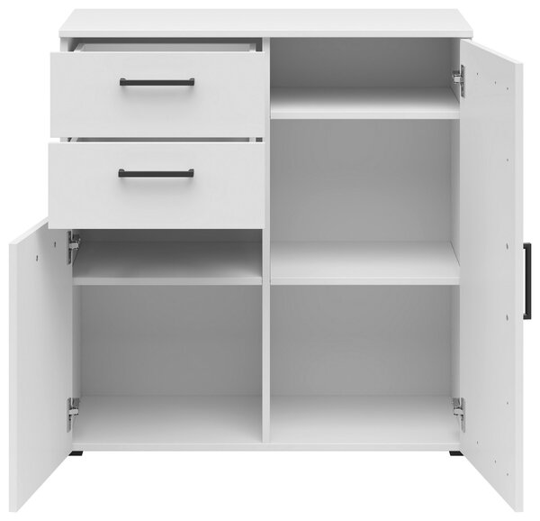 KOMODA, bílá, 80/83/40 cm Carryhome - Široké komody
