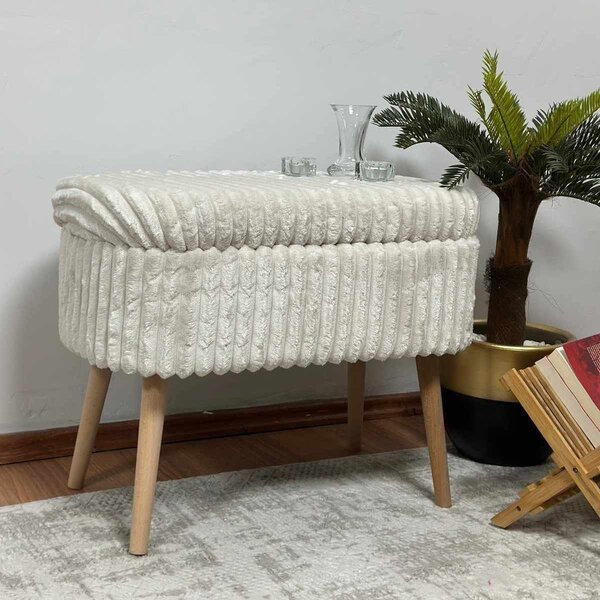 ASIR Taburet MINI OSLO LINEN krémová