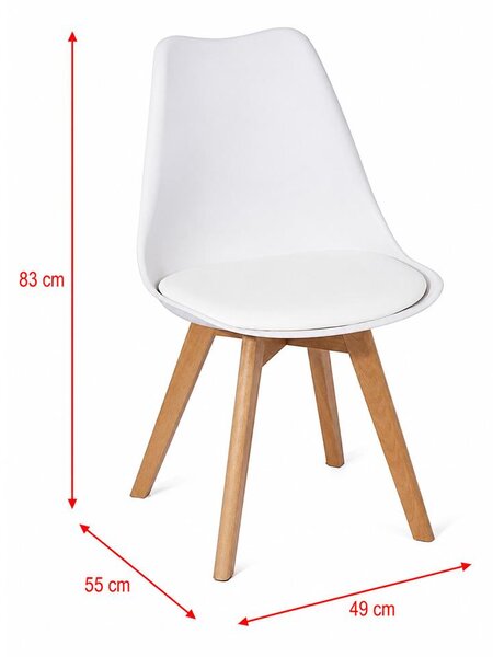 Set - 4 ks Jídelní židle AVENBERG SKANDI bílá