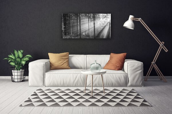 Obraz na plátně Les Příroda Paprsky Slunce 125x50 cm