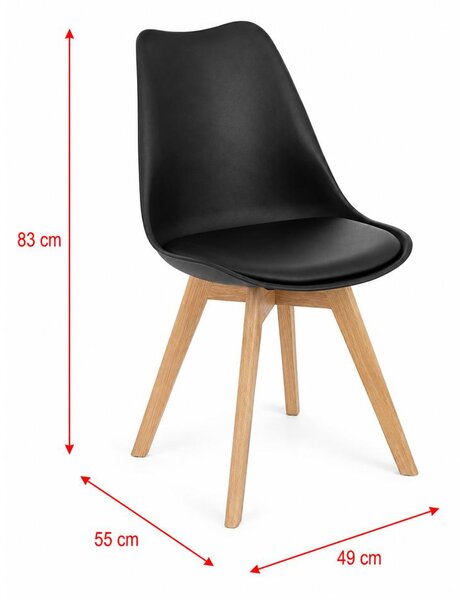 Set - 4 ks Jídelní židle AVENBERG SKANDI černá