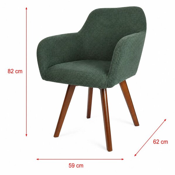 Set - 2 ks Jídelní židle AVENBERG NORD zelená