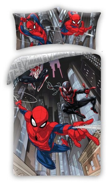 HALANTEX Povlečení Spiderman City Bavlna, 140/200, 70/90 cm