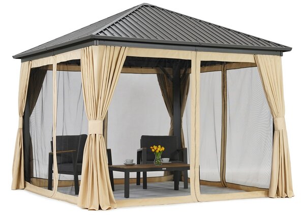 Kovový altán Sardinia Premium 3x3 Garden Point béžový