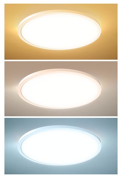 SOLIGHT LED stropní osvětlení kulaté bílé 48W 4800lm 3CCT IP40 UGR