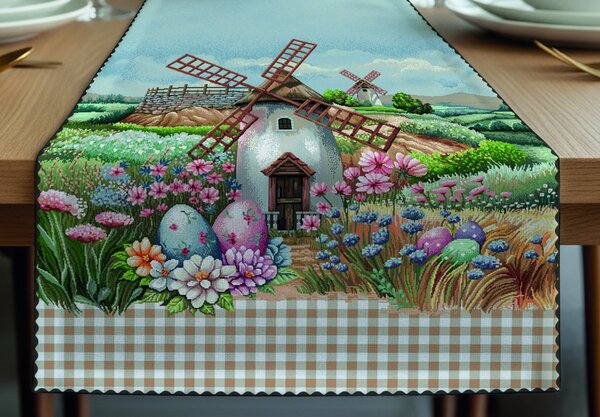 Velikonoční gobelínový běhoun na stůl MI08 Barva Vícebarevná Rozměry 45x140 cm