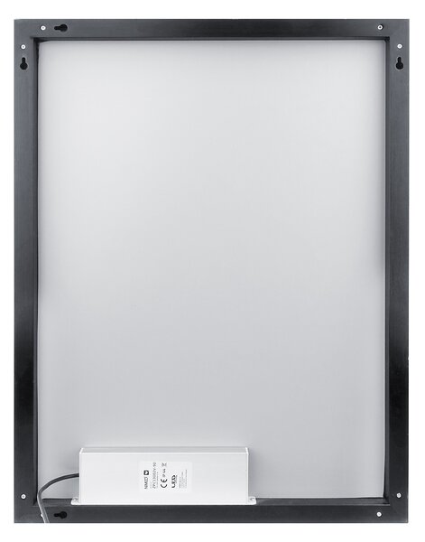 Nimco Černé LED zrcadlo 44W, 80x70 cm