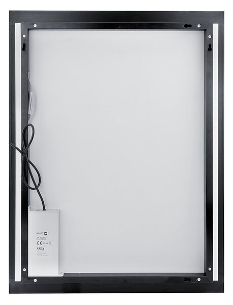 Nimco černé zrcadlo do koupelny s LED osvětlením 80 x 60 ZPC 41003-90