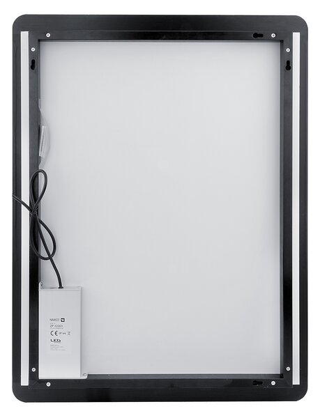 Nimco černé zrcadlo do koupelny s LED osvětlením 80 x 60 ZPC 42003-90