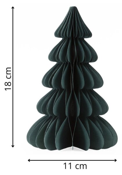 Vánoční papírový stromeček 18cm zelený, vánoční ozdoba