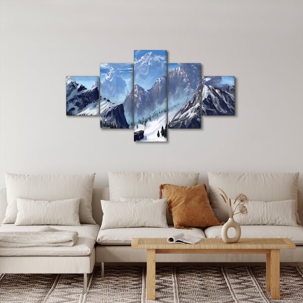 Obraz - Malované hory (125x70 cm)