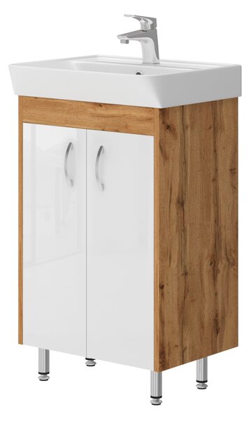 Lavedo Trinity Wotan Oak 50 koupelnová skříňka s umyvadlem