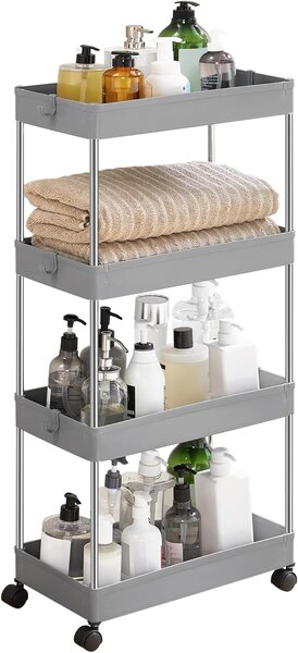 SONGMICS Pojízdný vozík Tulla 40 cm světle šedý