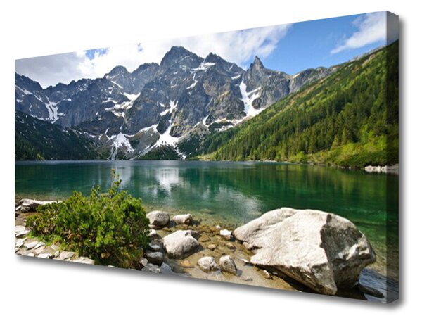Obraz na plátně Jezero Hory Krajina 100x50 cm