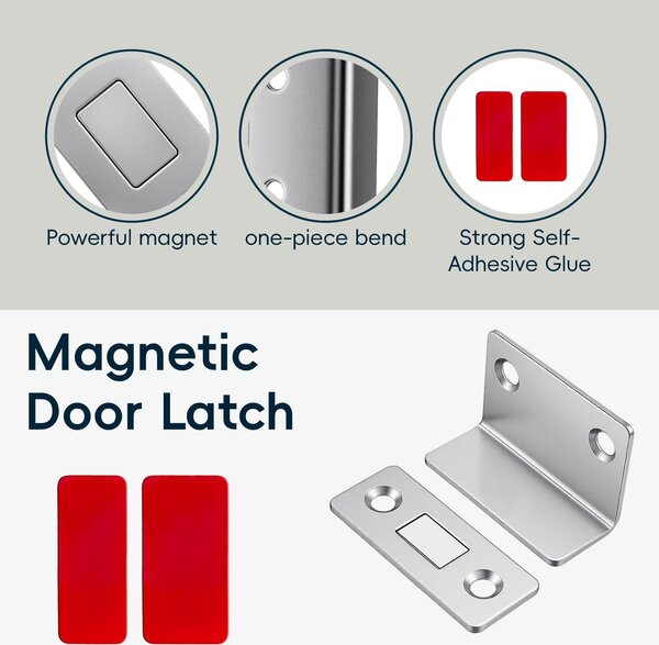 6 kusů magnetů na dveře, velmi tenké magnety určené pro dveře skříní a posuvné dveře