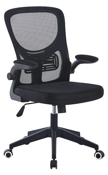 Ergonomická kancelářská židle s nastavitelnou opěrkou zad a loktů, černá