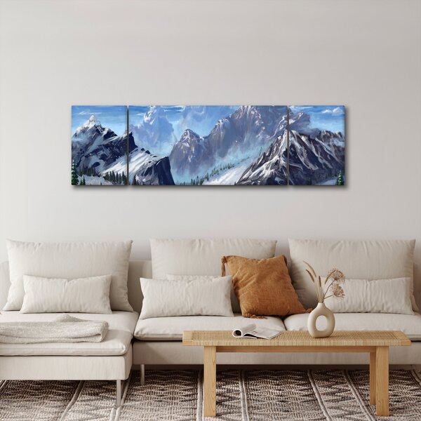 Obraz - Malované hory (170x50 cm)