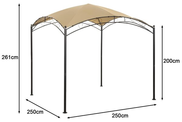 Pergola, pavilón, 250 x 250 cm - Voděodolný polyester