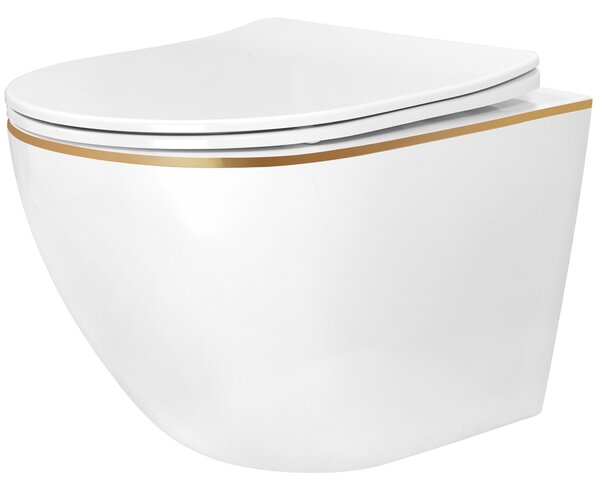 Závěsná WC mísa Rea Carlo Mini Tornado NFQ GOLD EDGE