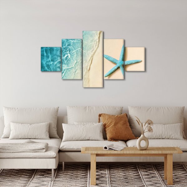 Obraz - Hvězdice na pláži (125x70 cm)