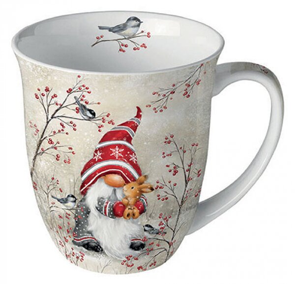 Porcelánový vánoční hrnek Trpaslík 400 ml