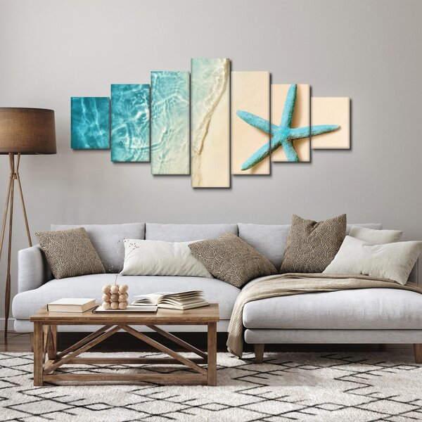 Obraz - Hvězdice na pláži (210x100 cm)