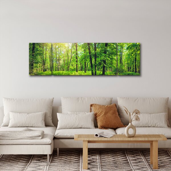 Obraz - Jarní listnatý les (170x50 cm)