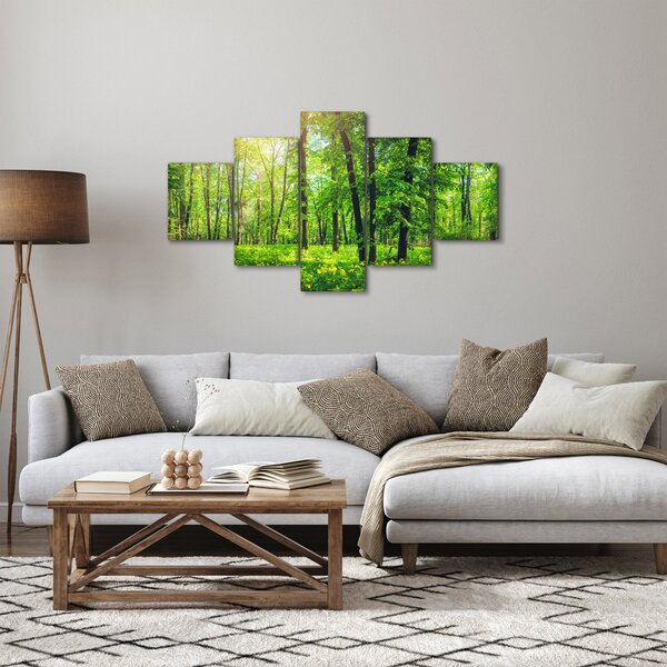 Obraz - Jarní listnatý les (125x70 cm)