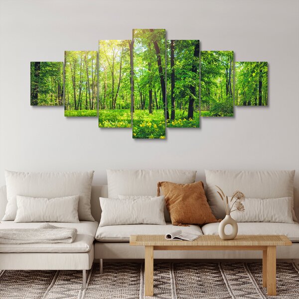 Obraz - Jarní listnatý les (210x100 cm)
