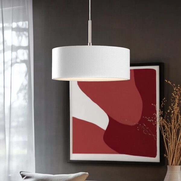 Eglo - LED Lustr na lanku TUNJA 1xE27/60W/230V bílá