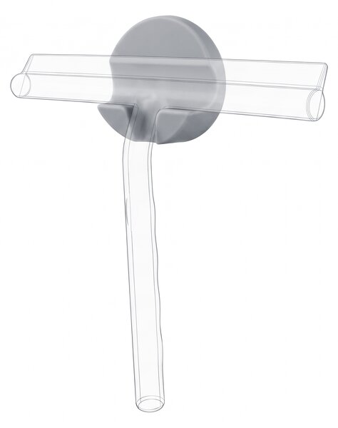 Nimco samostatný magnetický háček stěrky do sprchy šedý UN MAGNET-04