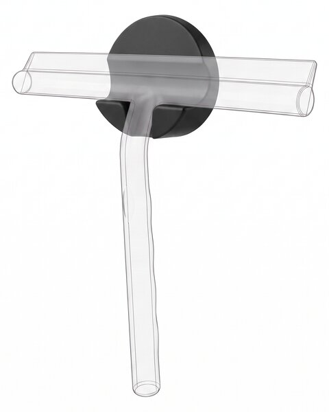 Nimco samostatný magnetický háček stěrky do sprchy černý UN MAGNET-90