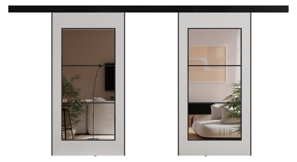Posuvné dveře s krycí lištou TORI DUO 212 bílý