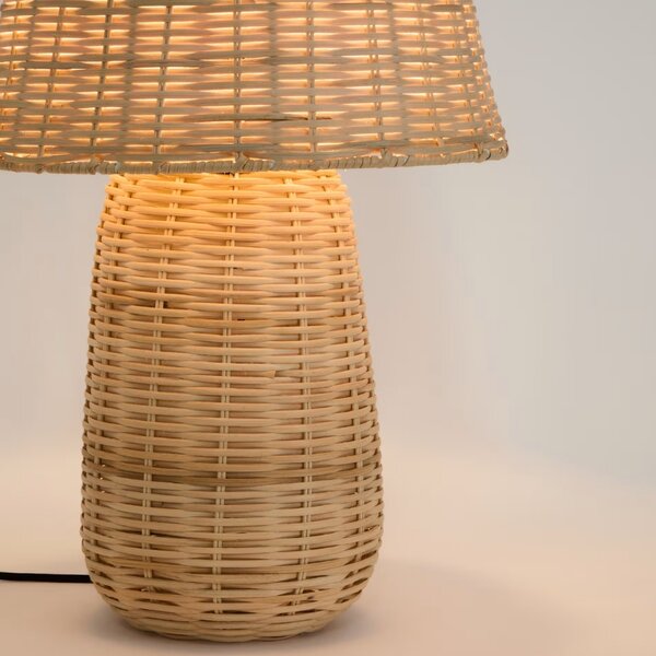 Kave Home Ratanová stolní lampa Neuda