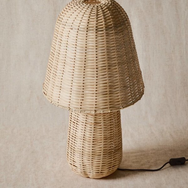 Kave Home Ratanová stolní lampa Neuda
