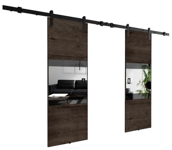 Posuvné dveře MIA DUO 132 tmavý jasan