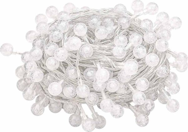 VidaXL Světelný řetěz kulaté žárovky 200 LED 8 funkcí [328816] Barva: Studená bílá, Velikost: 20 m